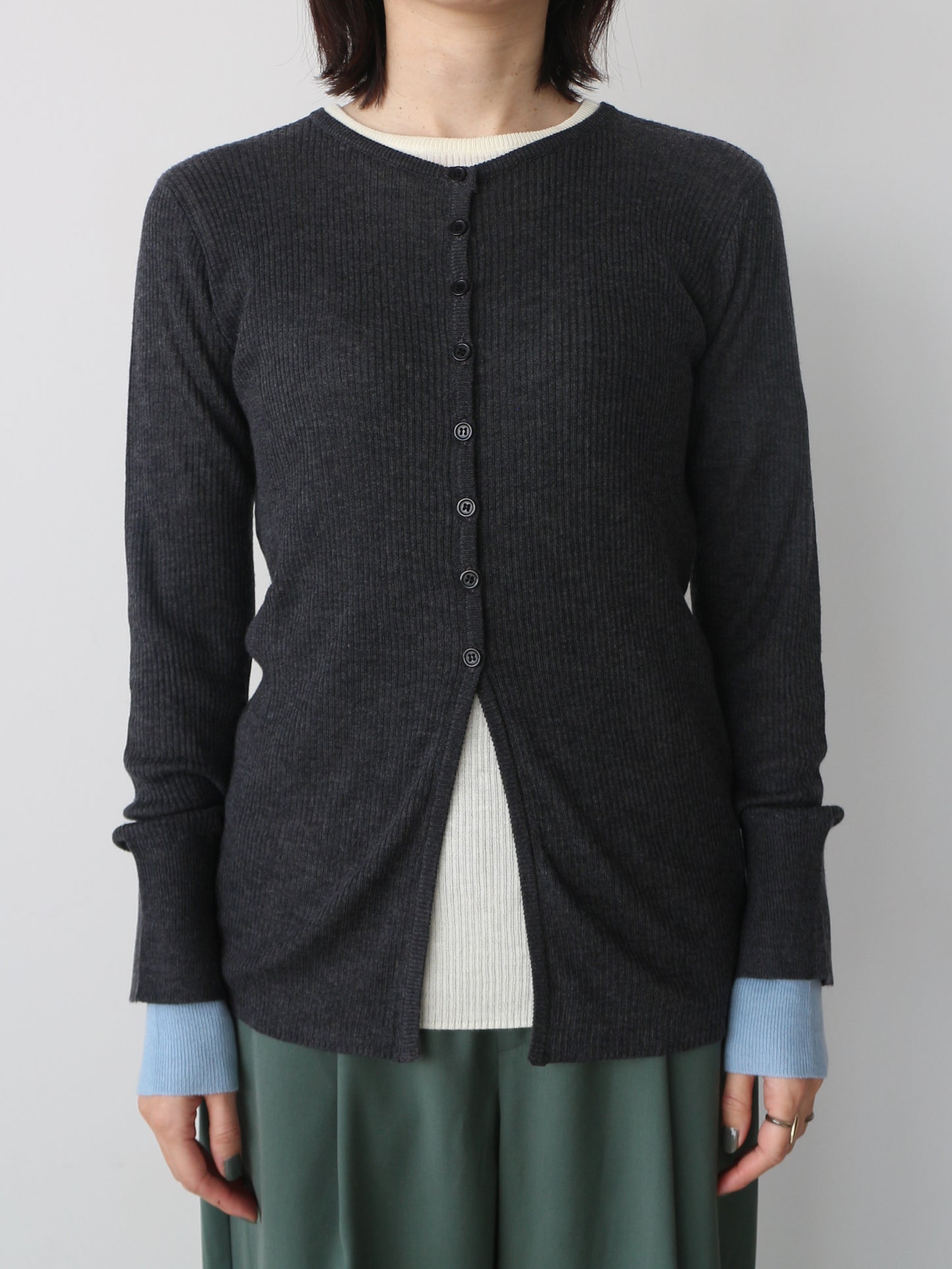 シアーリブカーディガン&プルオーバーSET