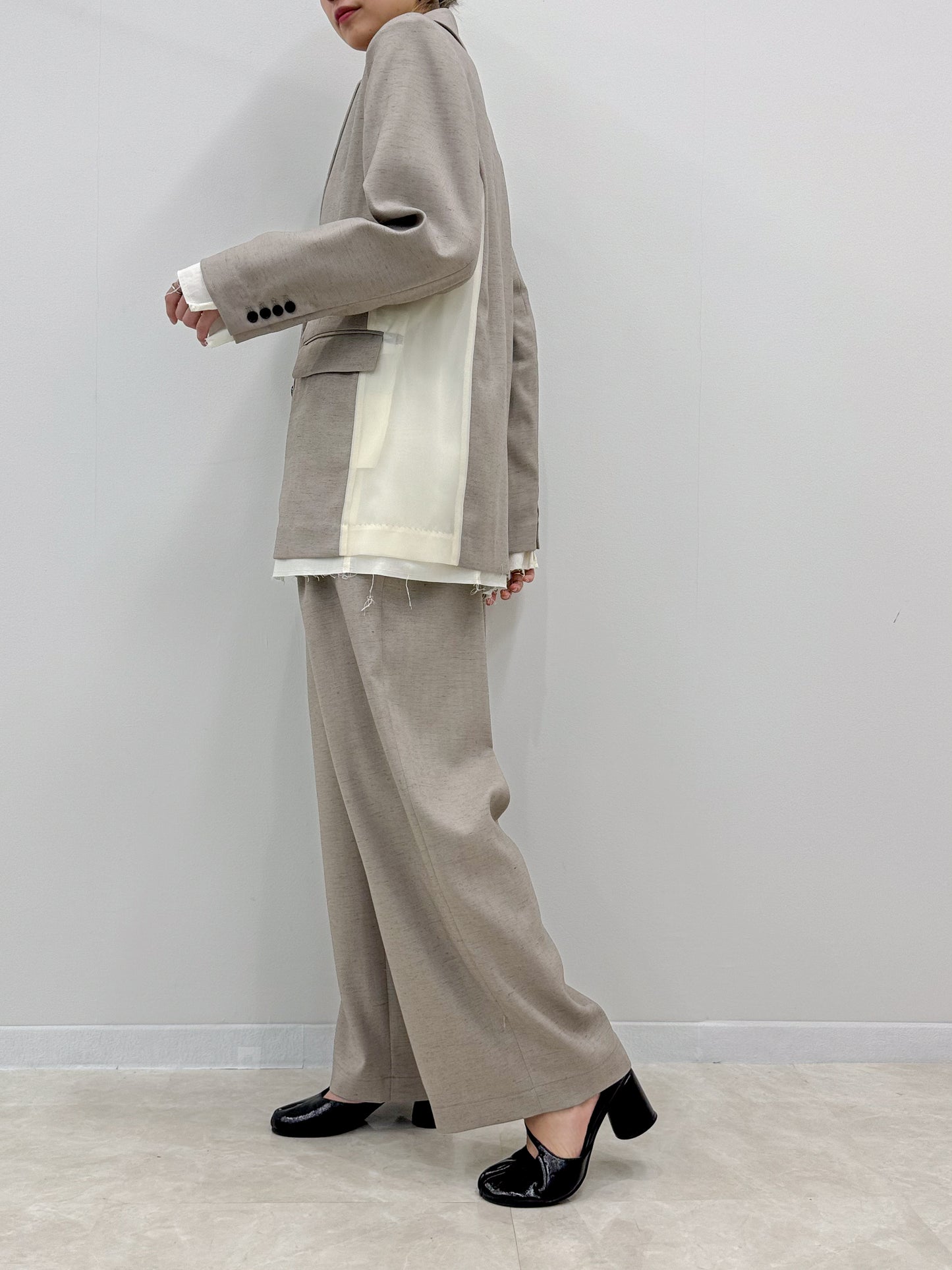 アシメフロントパンツ