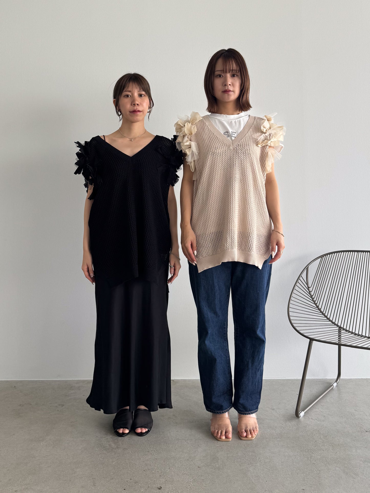 2WAYリボンニットベスト