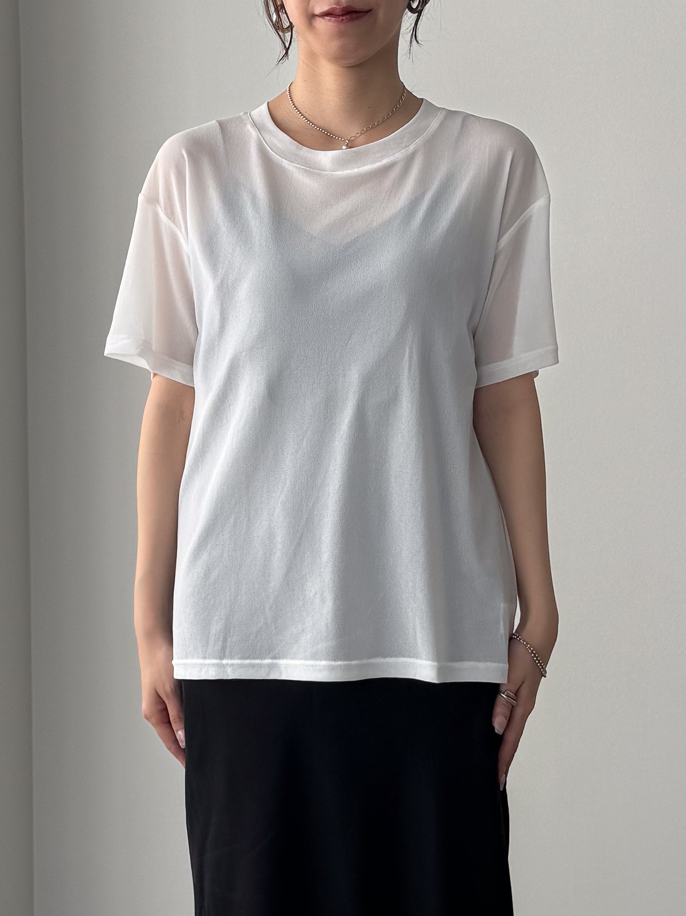 レイヤードニットTシャツ