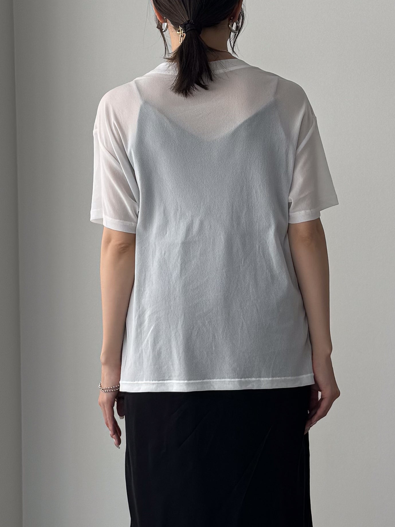レイヤードニットTシャツ
