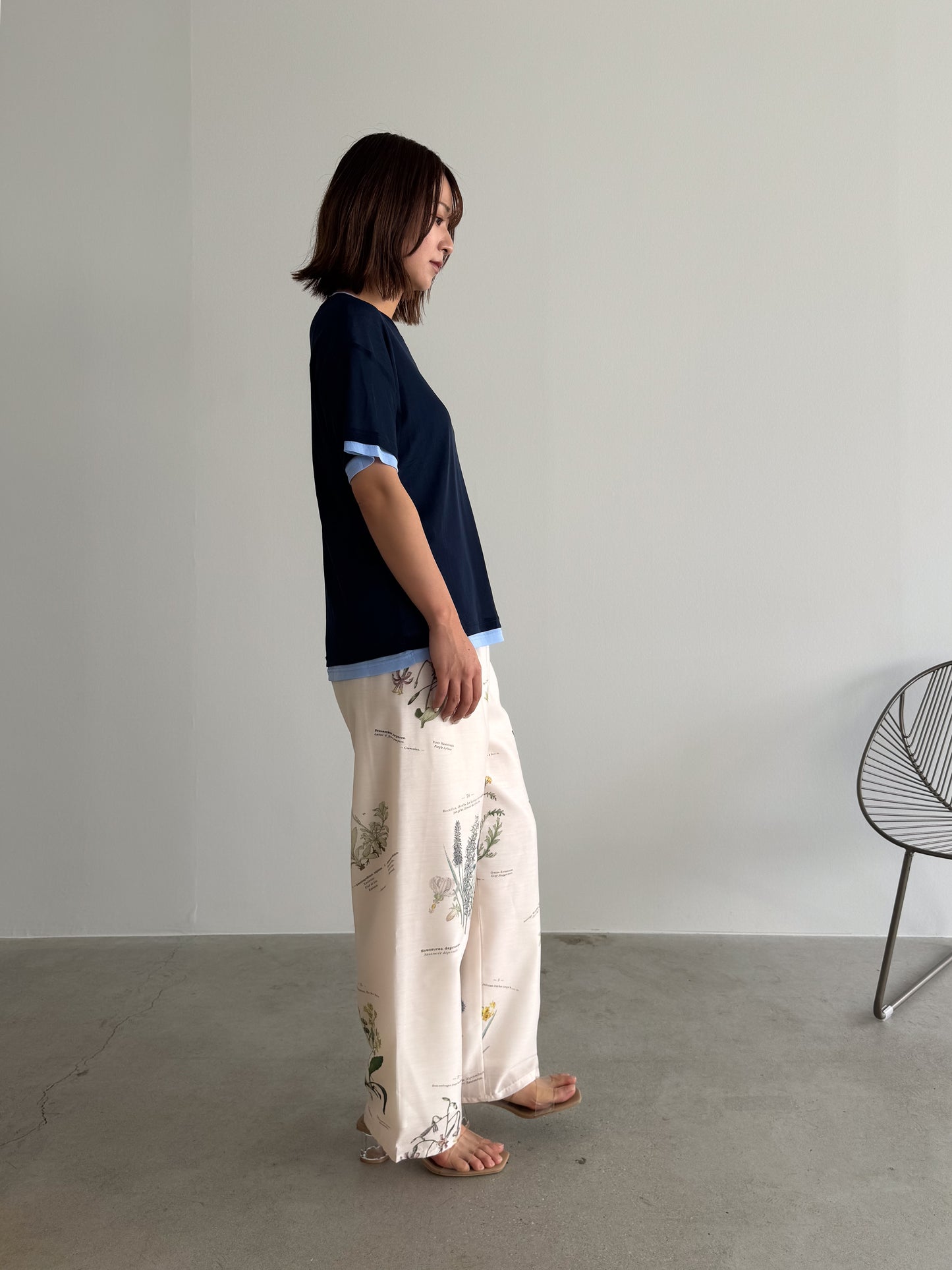 レイヤードニットTシャツ