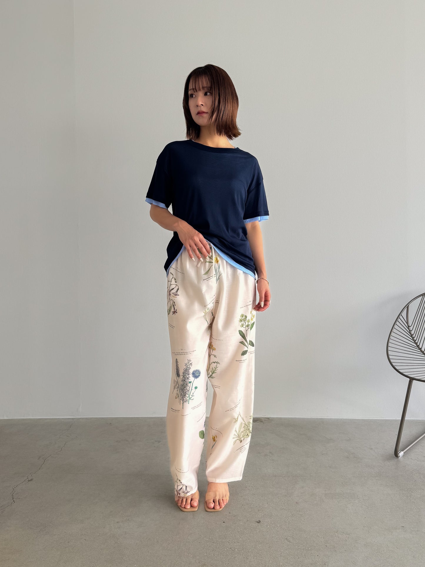 レイヤードニットTシャツ