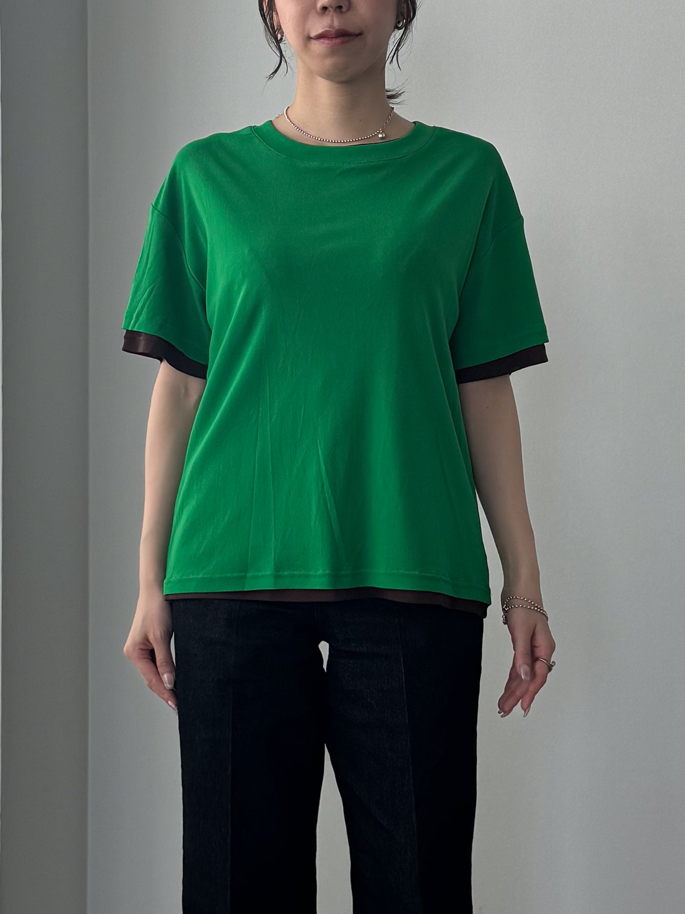 レイヤードニットTシャツ