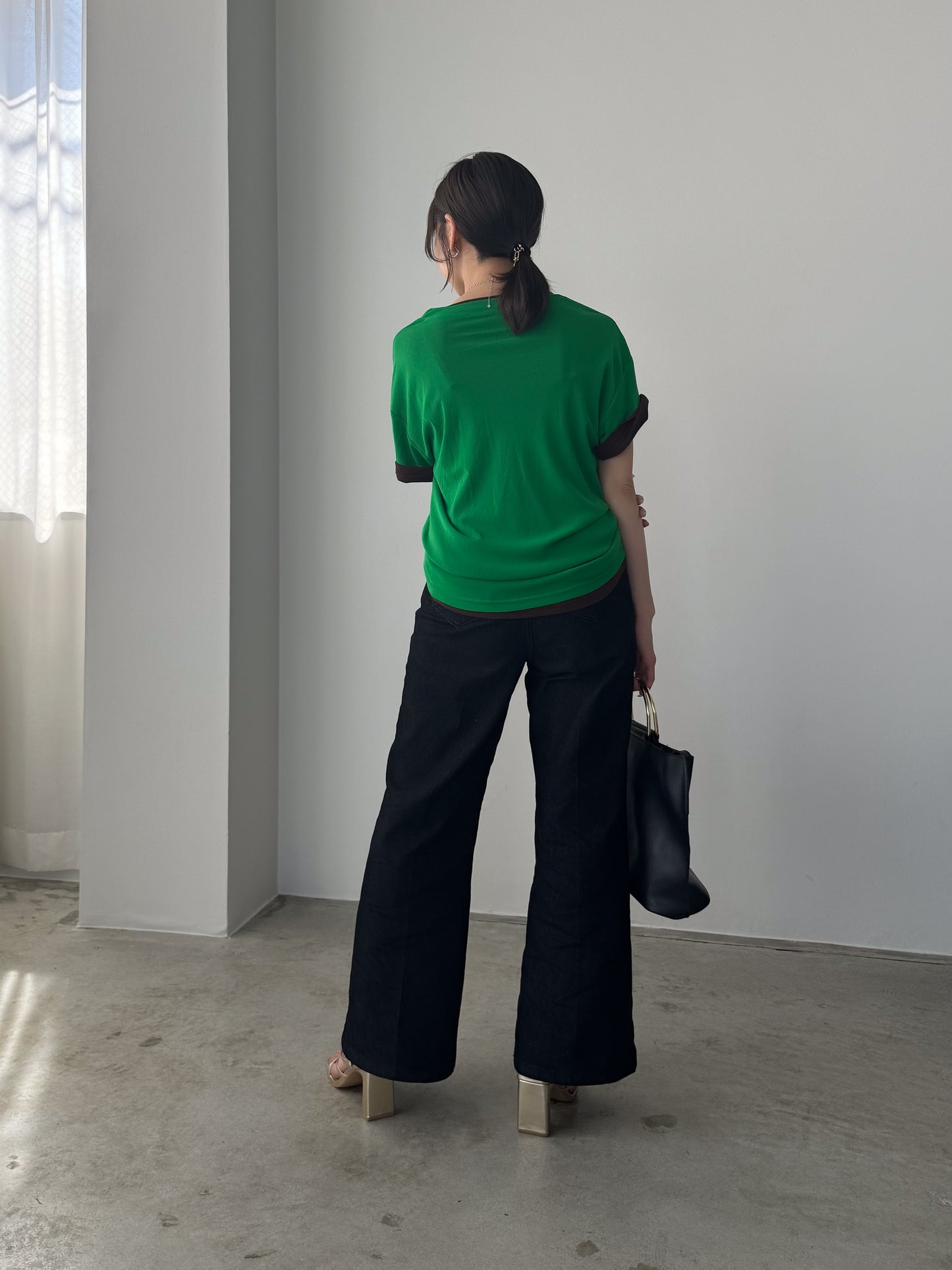 レイヤードニットTシャツ