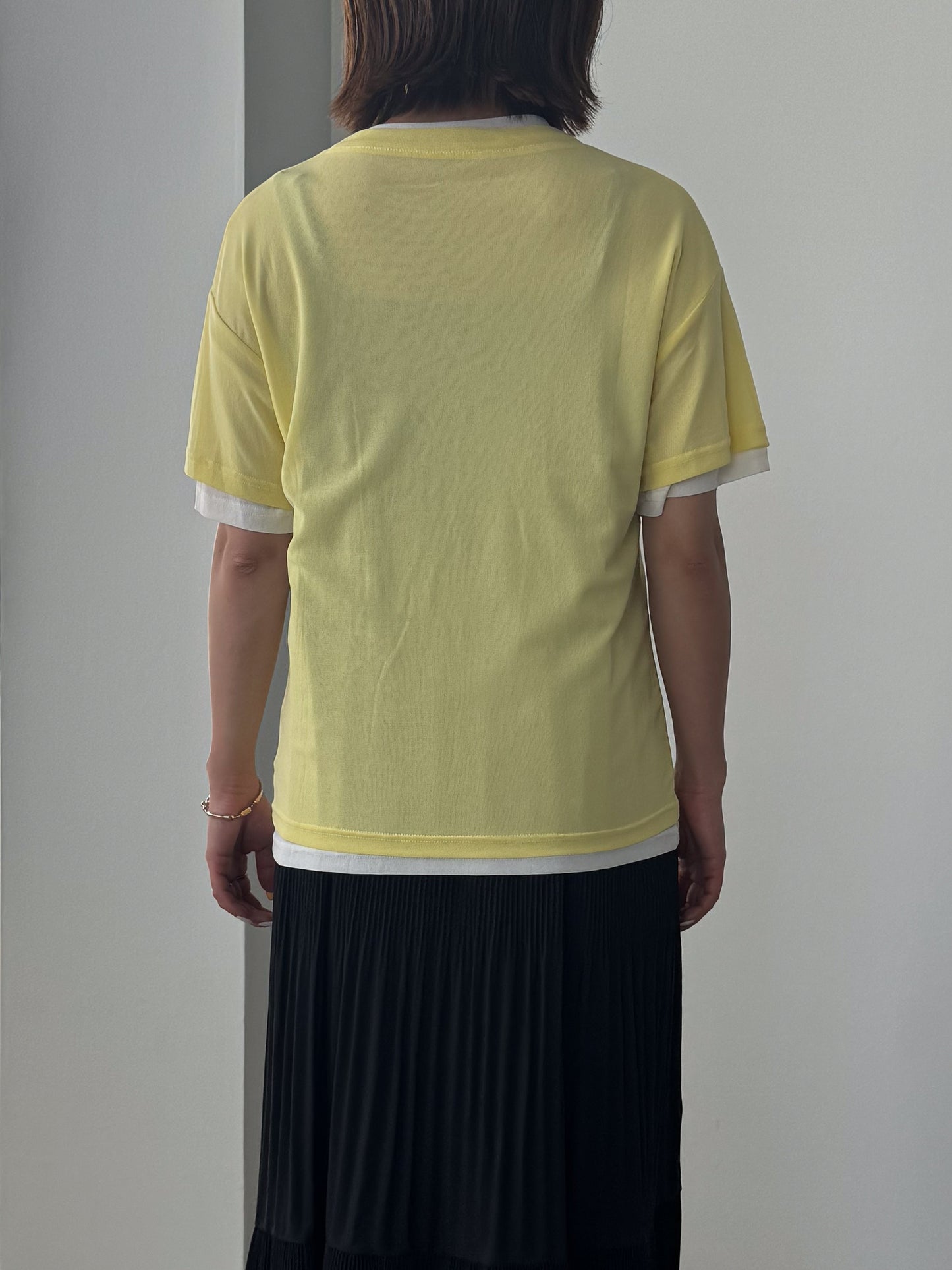 レイヤードニットTシャツ