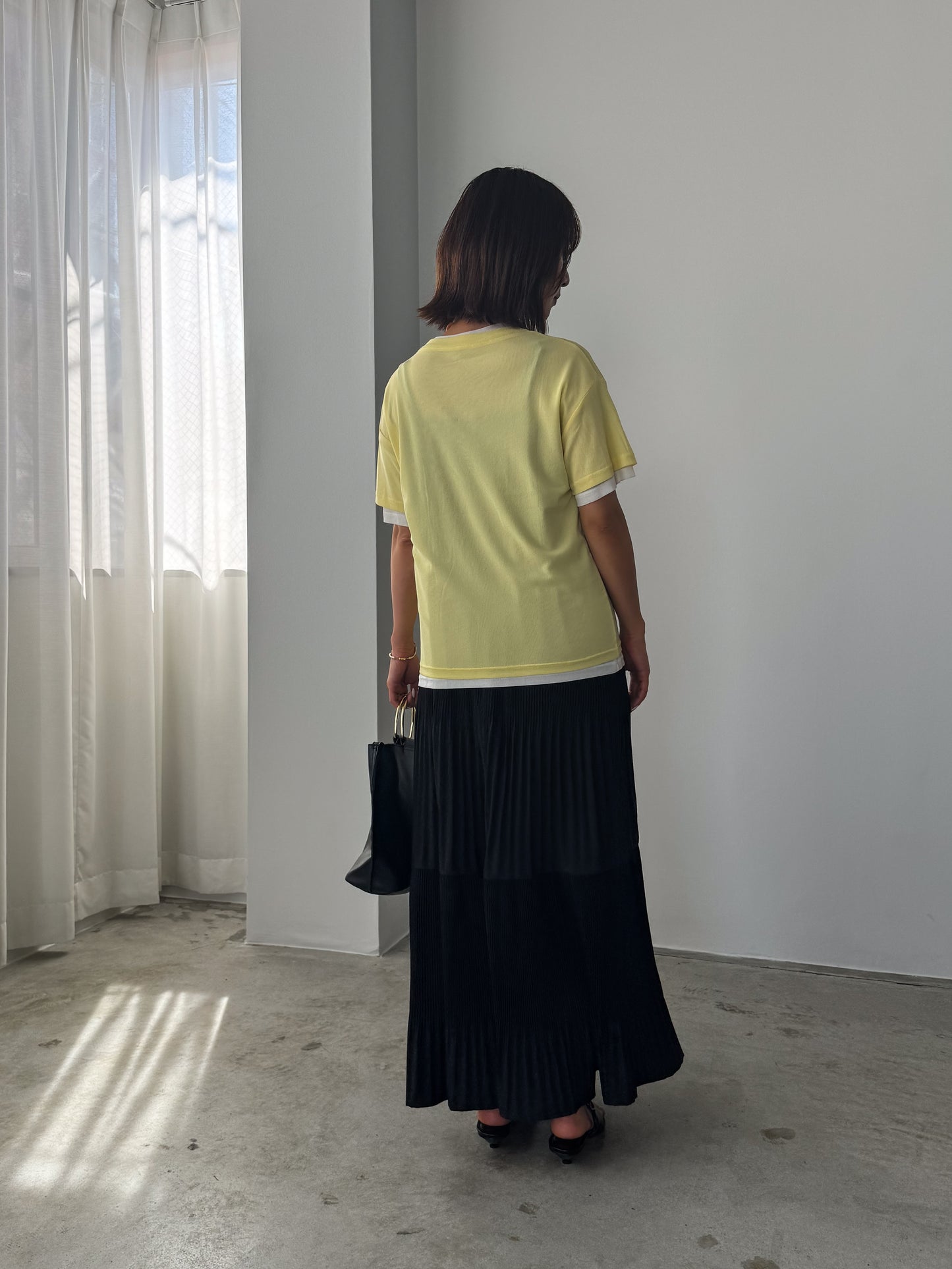レイヤードニットTシャツ