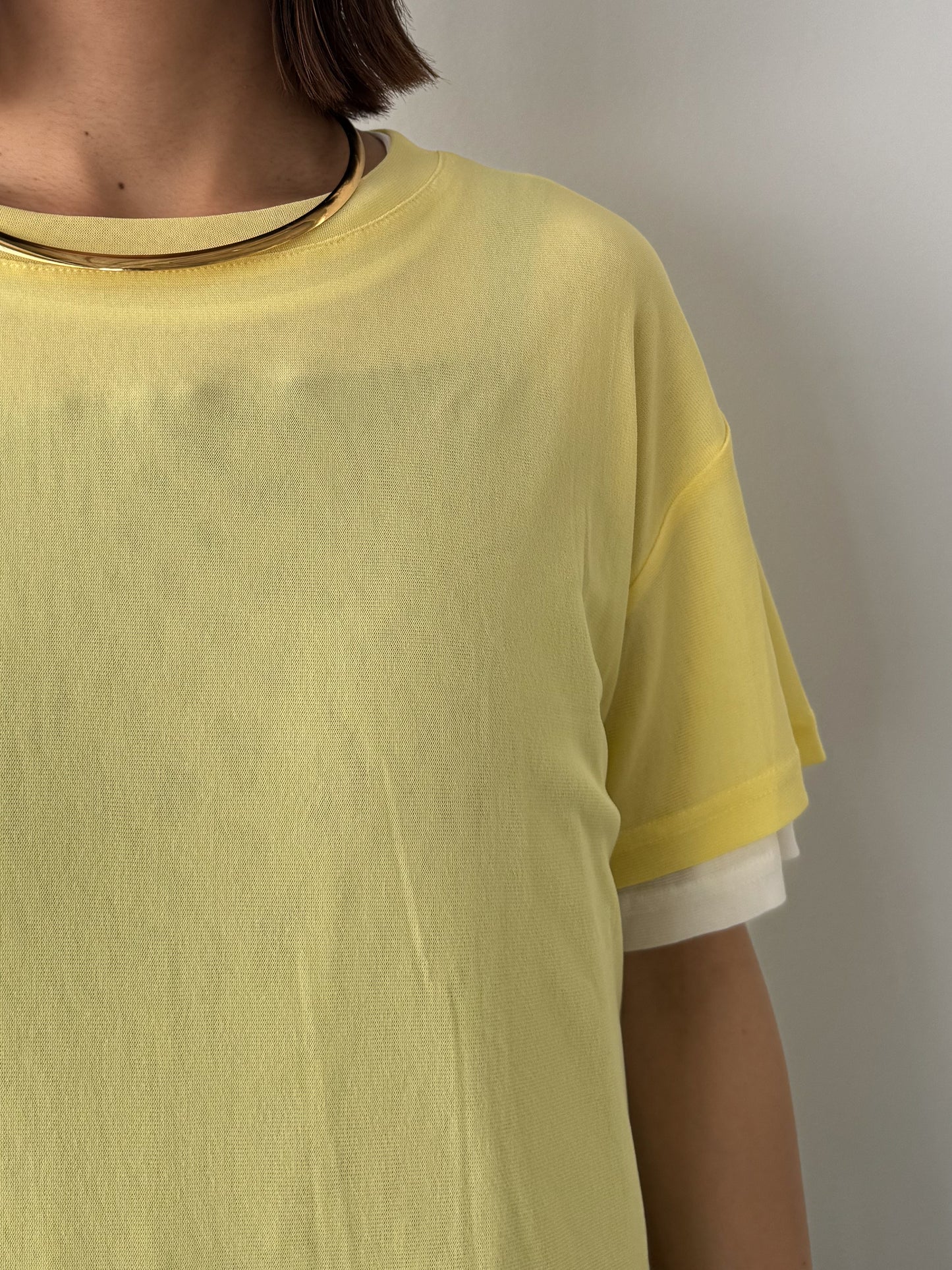 レイヤードニットTシャツ