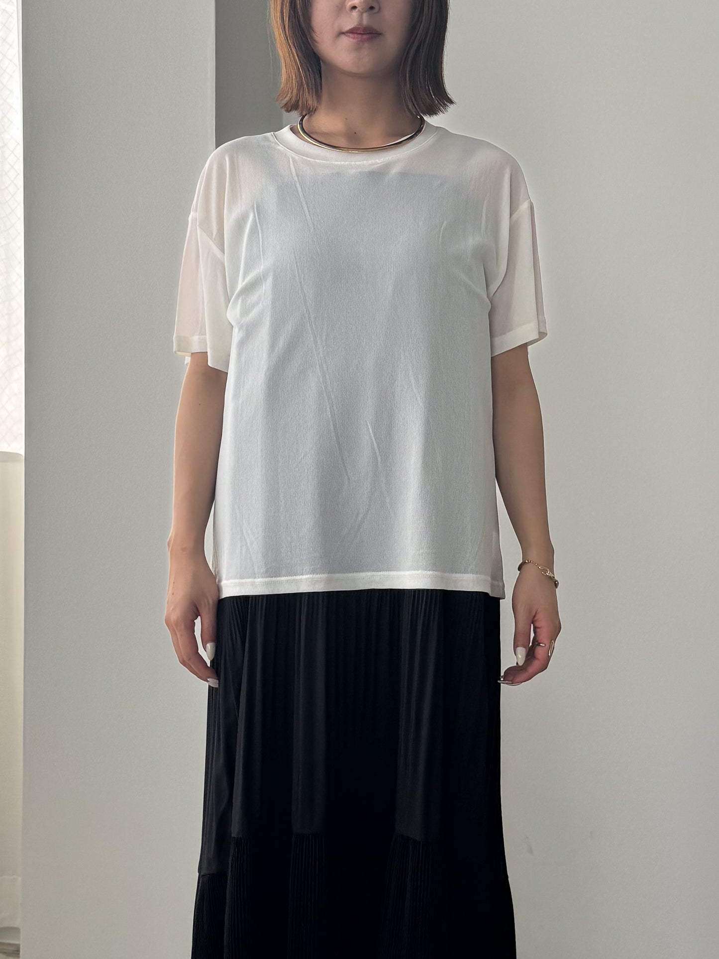 レイヤードニットTシャツ