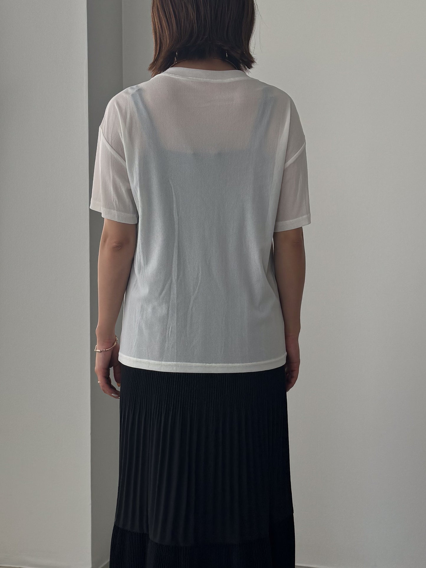 レイヤードニットTシャツ