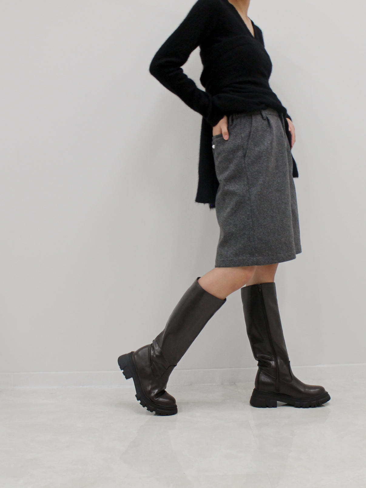 タックハーフパンツ