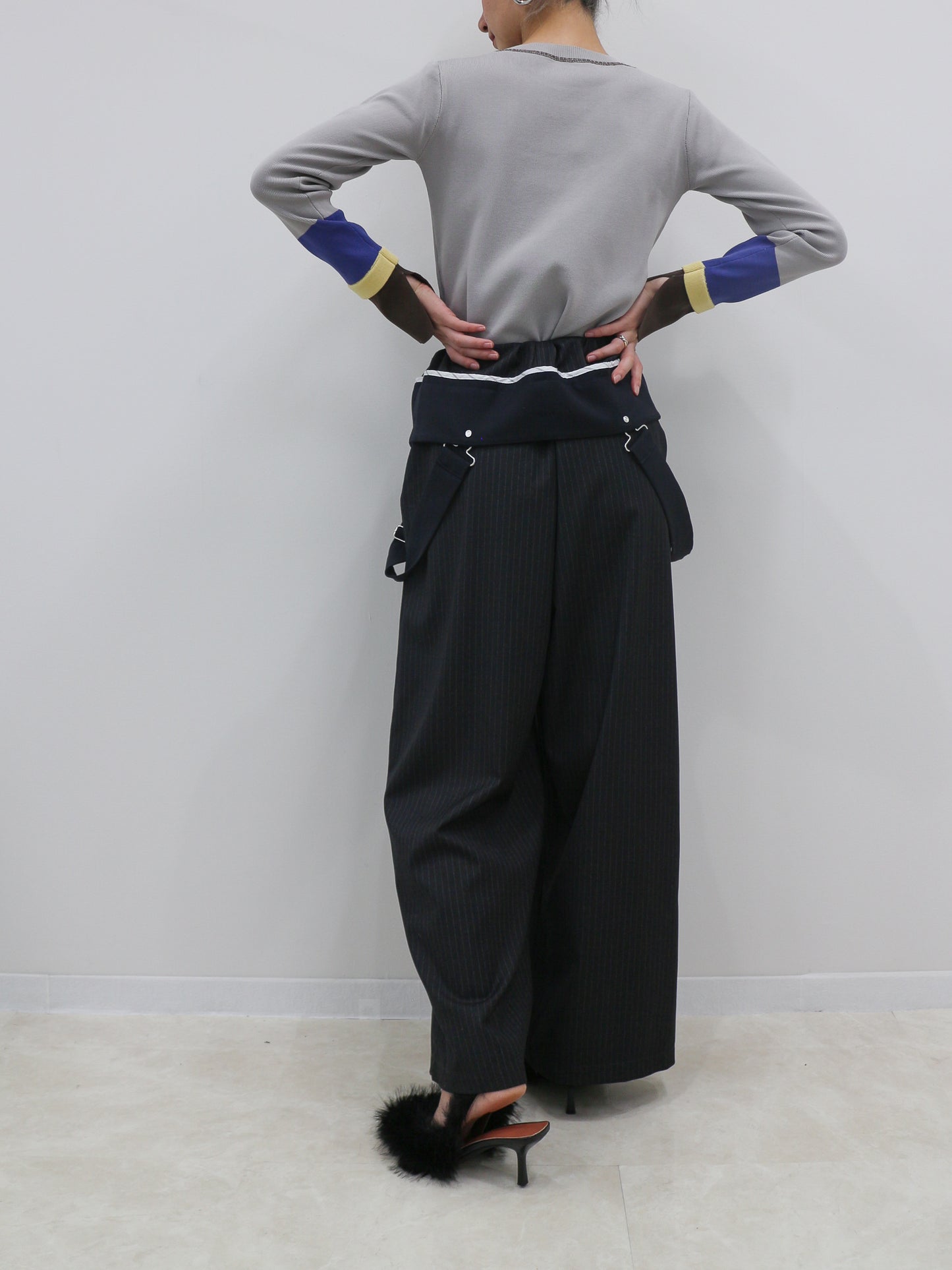 ピンストライプサロペット
