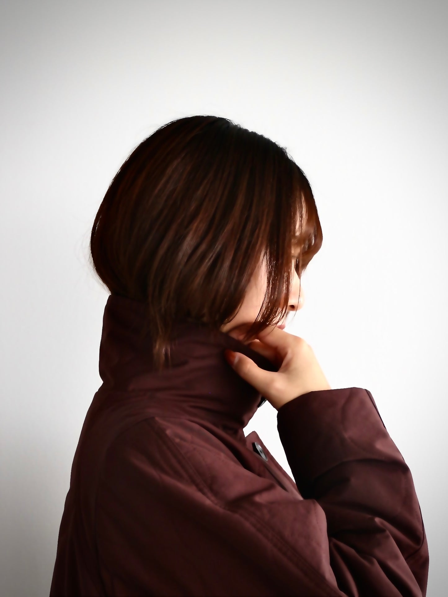 Pqran　ストール付きキルティングコート