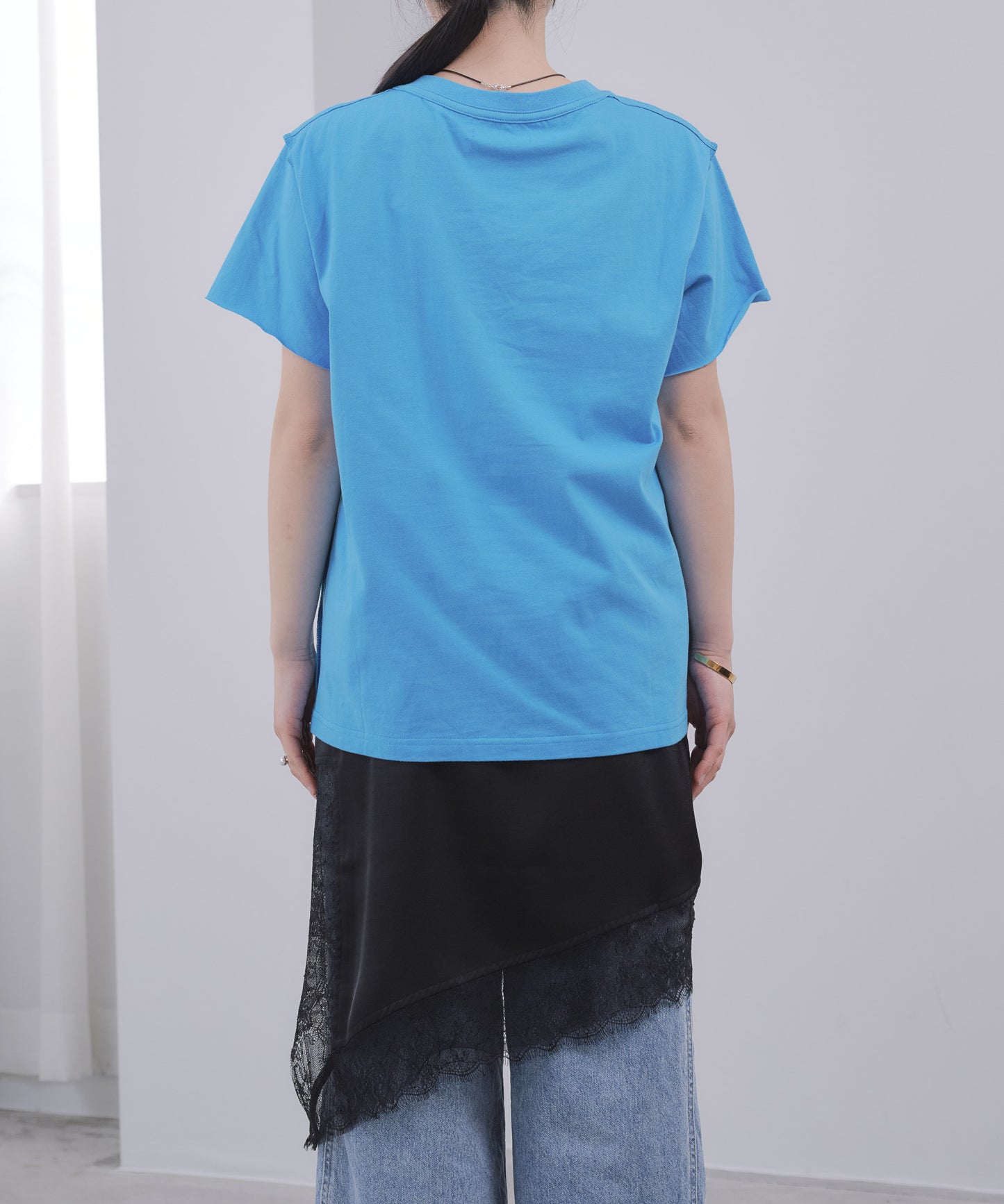 Pqran　【オリジナル図案】馬刺繍カレッジプリントTシャツ