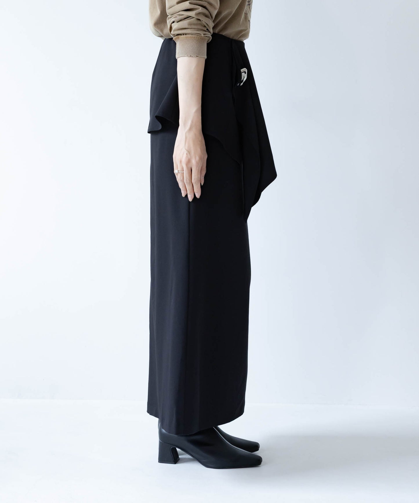 Pqran　ラップレイヤードスカート