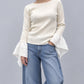 Pqran　カフスフレアニットTOPS