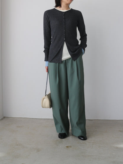 シアーリブカーディガン＆プルオーバーSET