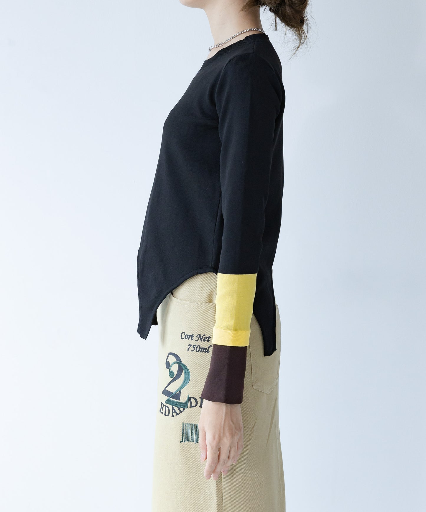 【WEB限定プライス】eru　配色スリーブニットトップス