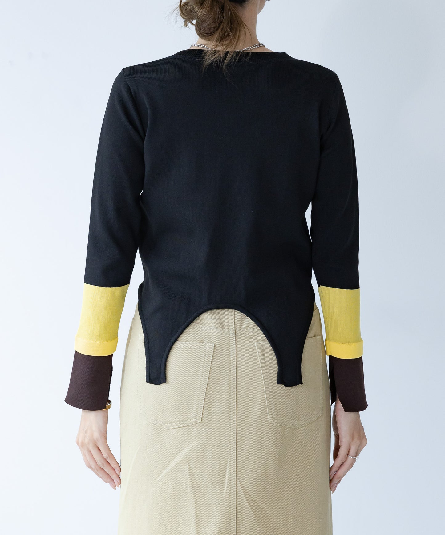 【WEB限定プライス】eru　配色スリーブニットトップス