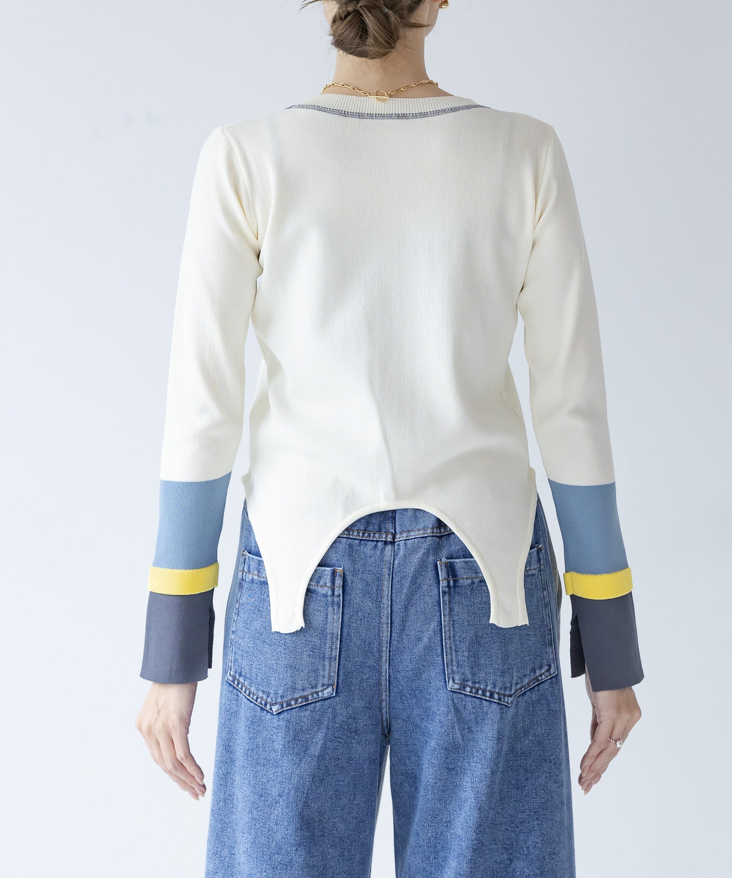 【WEB限定プライス】eru　配色スリーブニットトップス