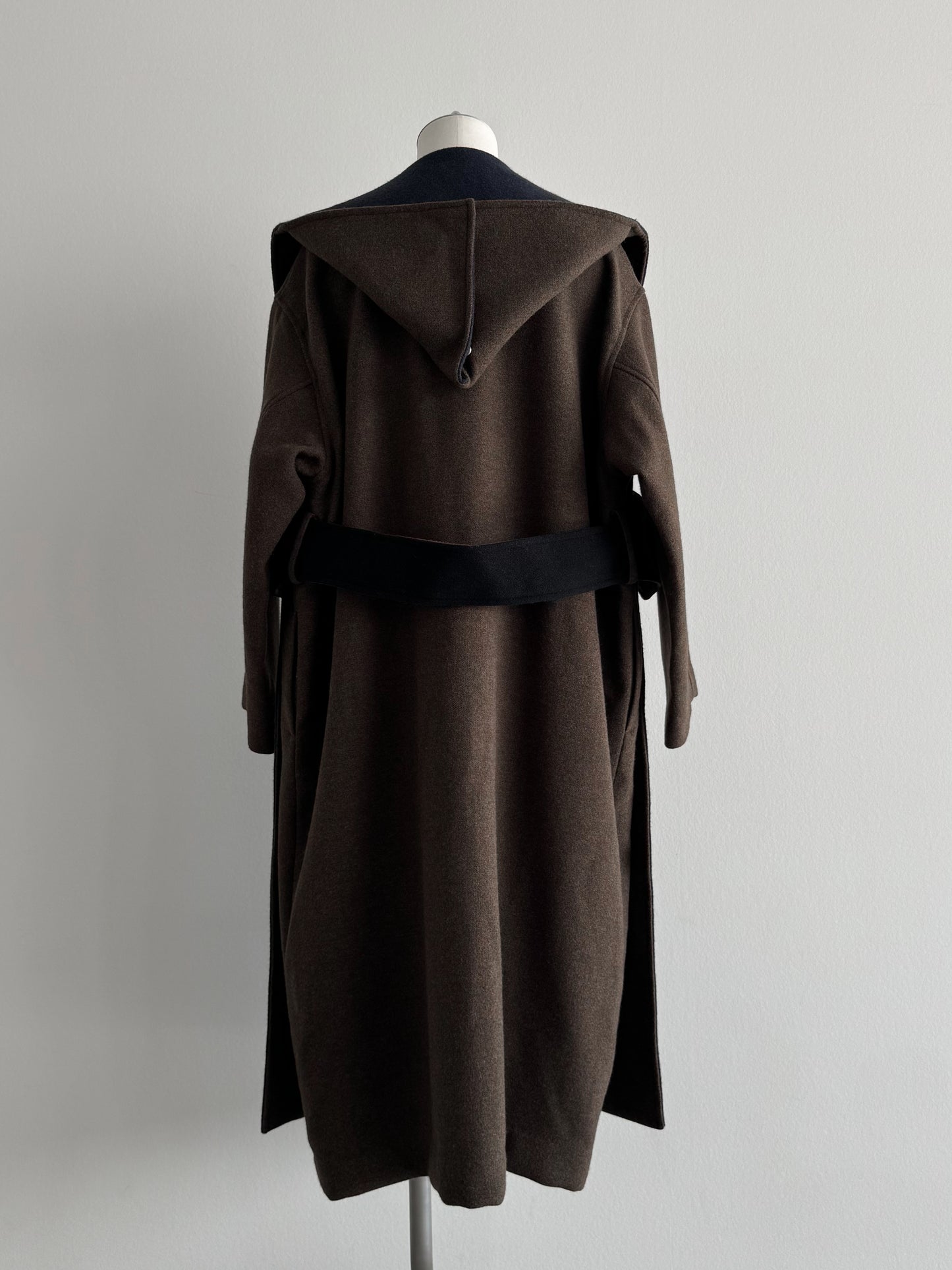 配色ロングコート