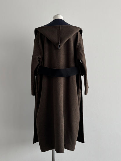 配色ロングコート