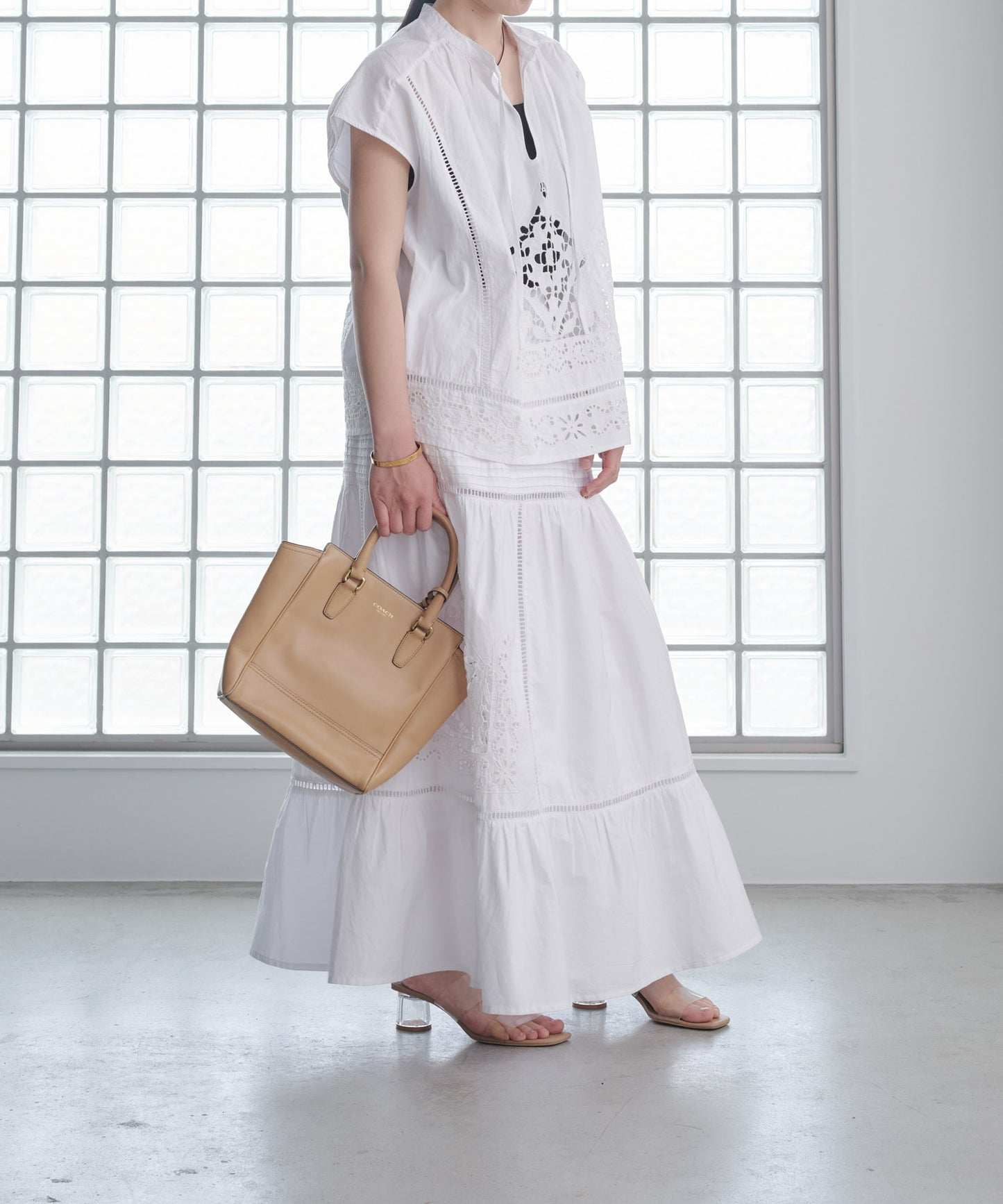 【WEB限定プライス】eru　カットワーク刺繍スカート
