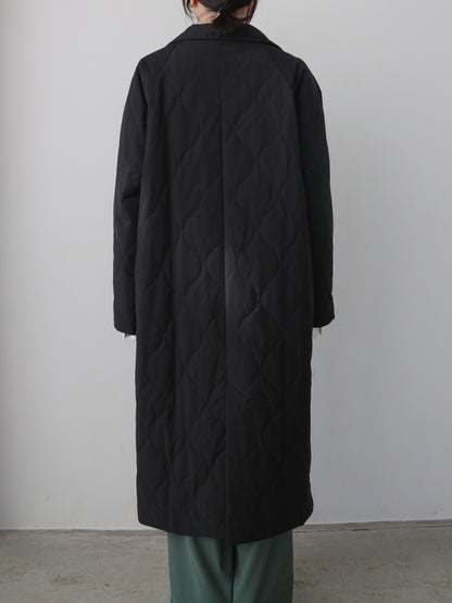 ストール付きキルティングコート