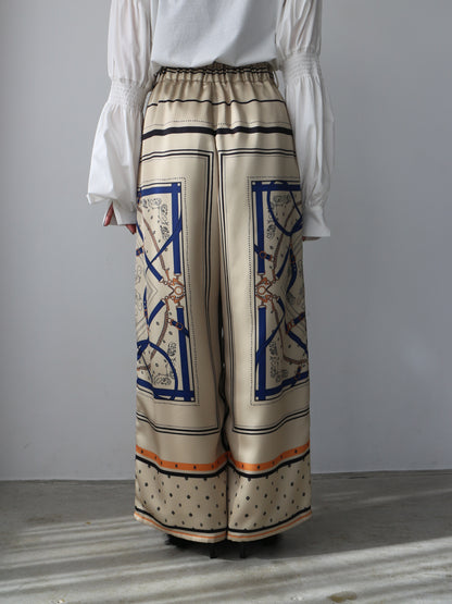 スカーフプリントパンツ