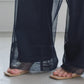 Pqran　レイヤードデニムパンツ