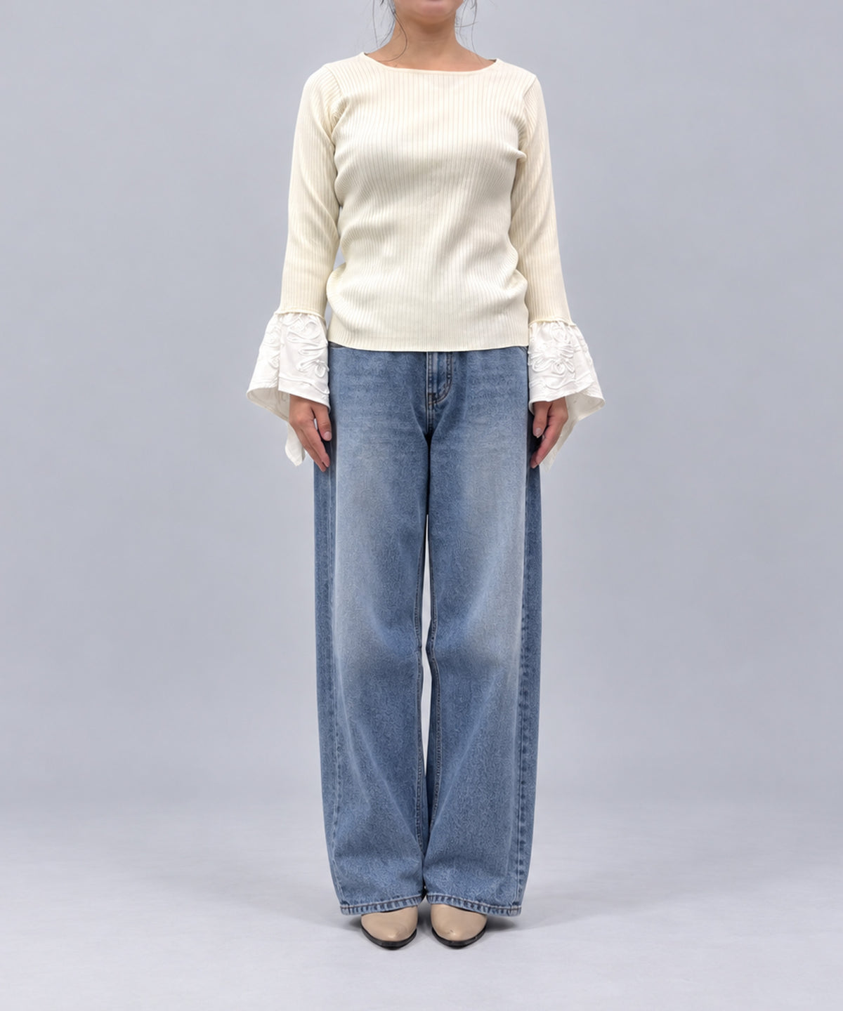 Pqran　カフスフレアニットTOPS