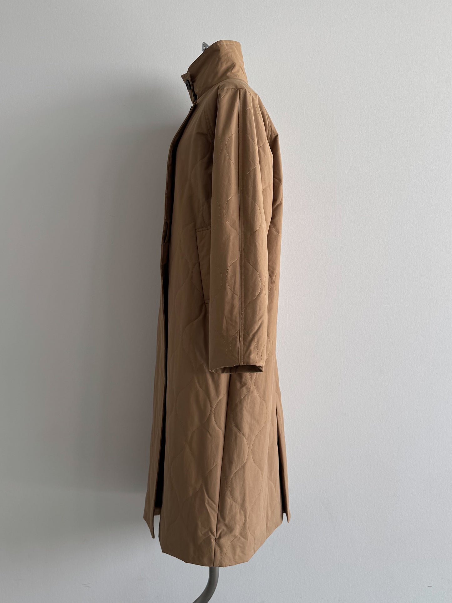 ストール付きキルティングコート