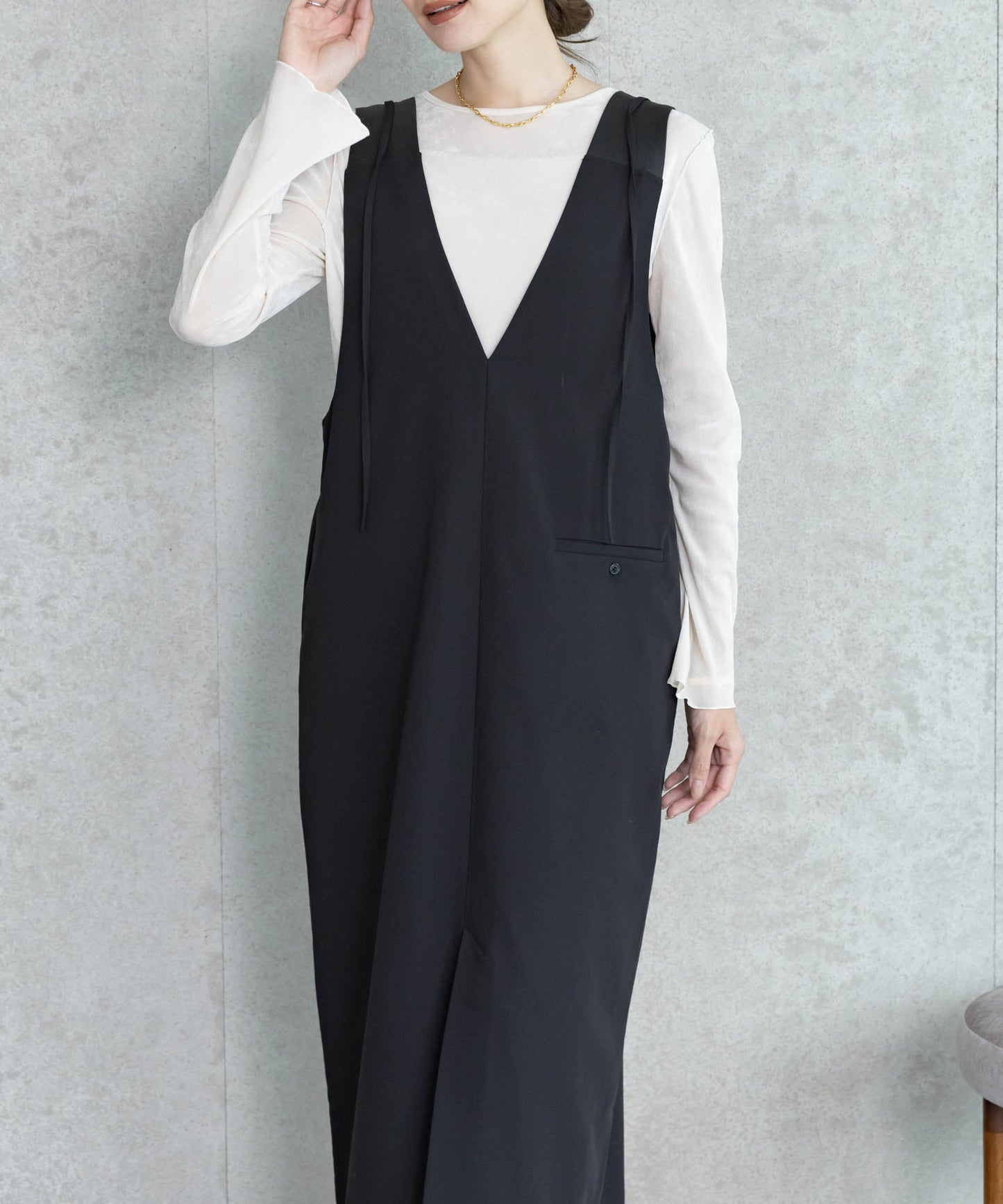 Pqran　2WAYスーツワンピース