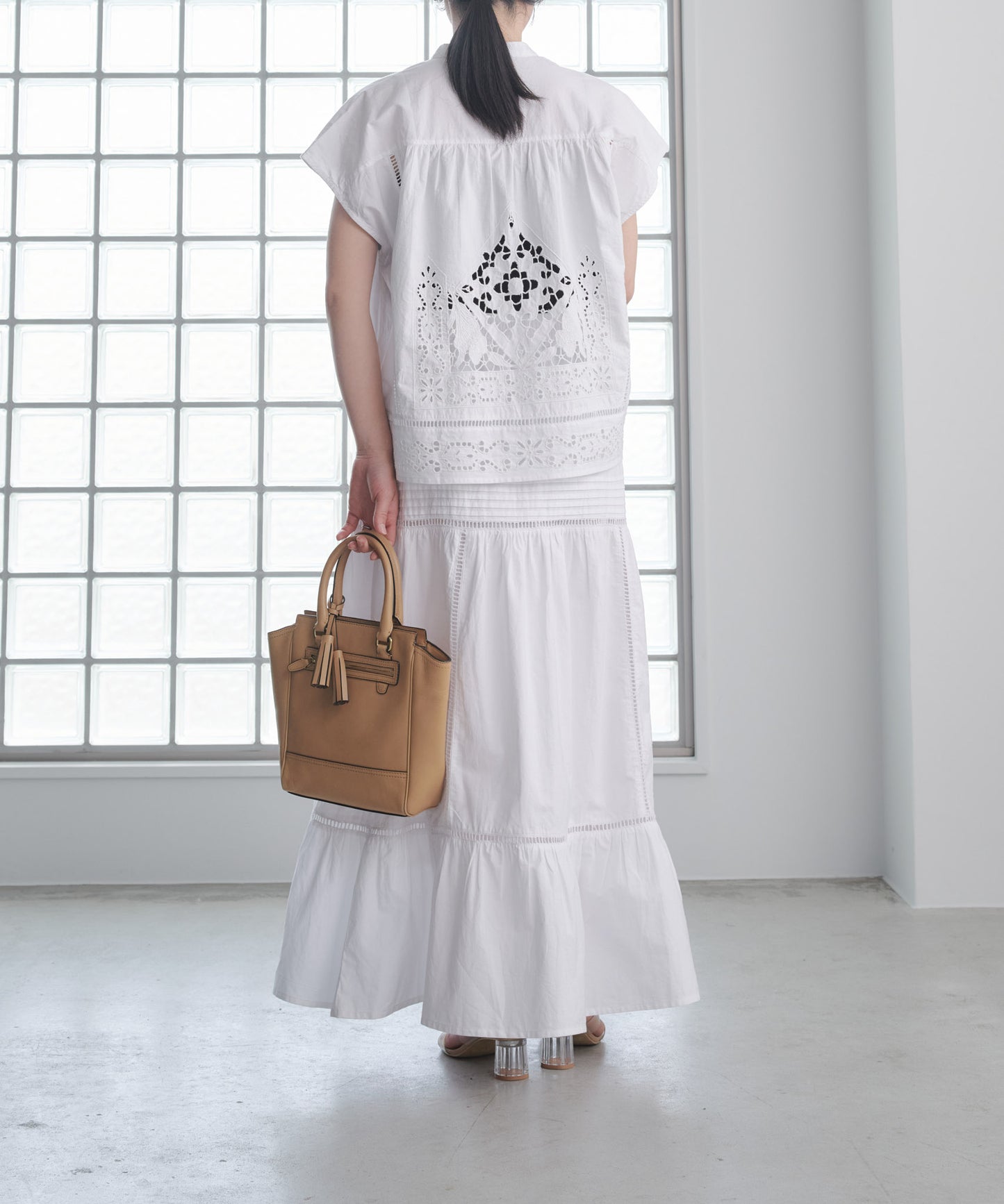 【WEB限定プライス】eru　カットワーク刺繍スカート