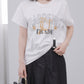 Pqran　【オリジナル図案】馬刺繍カレッジプリントTシャツ