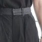 Pqran　レイヤードデニムパンツ