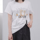 Pqran　【オリジナル図案】馬刺繍カレッジプリントTシャツ
