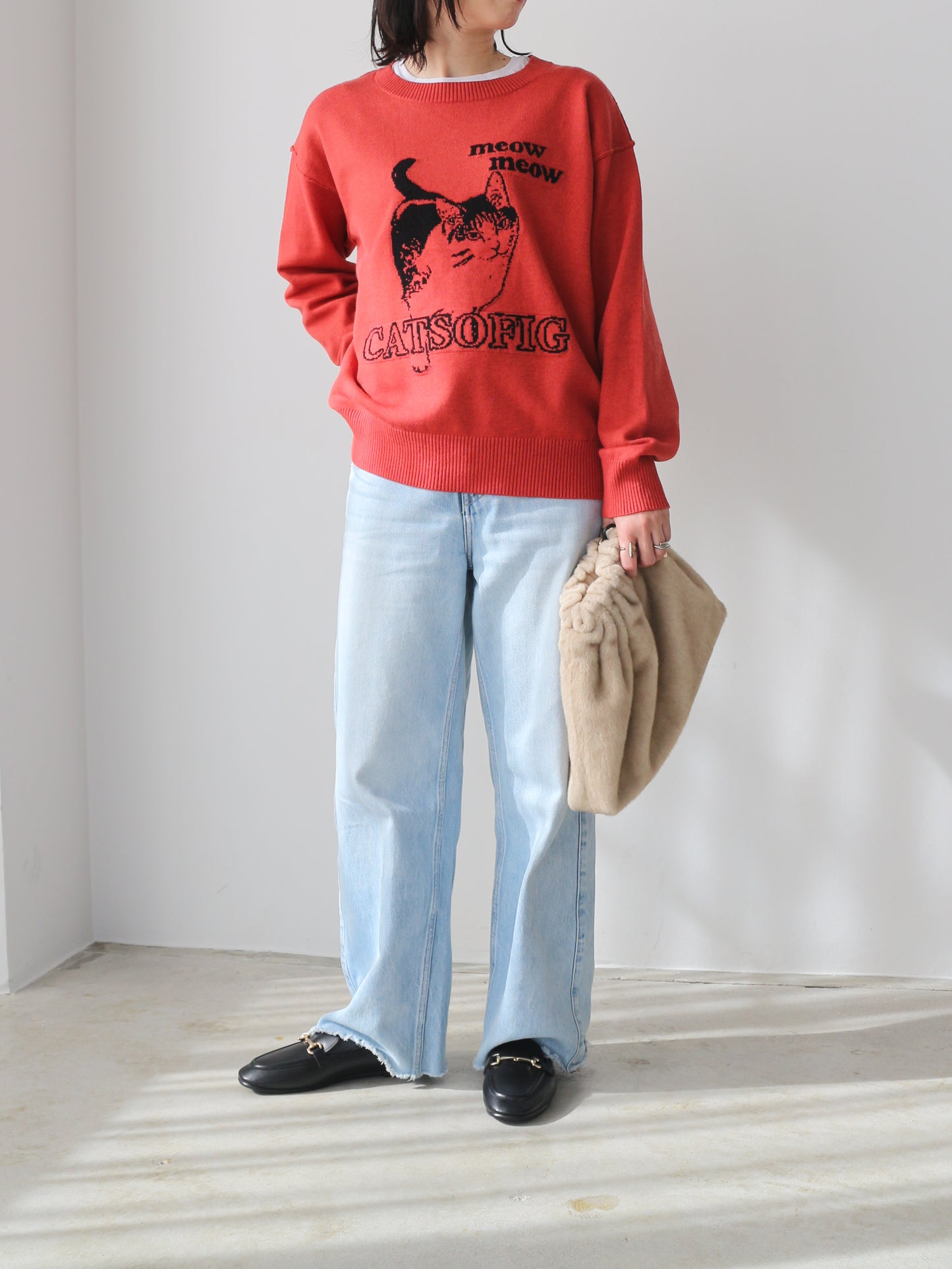 CATジャガードニット