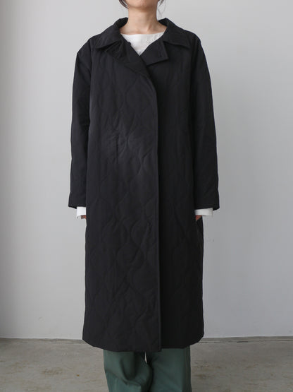 ストール付きキルティングコート