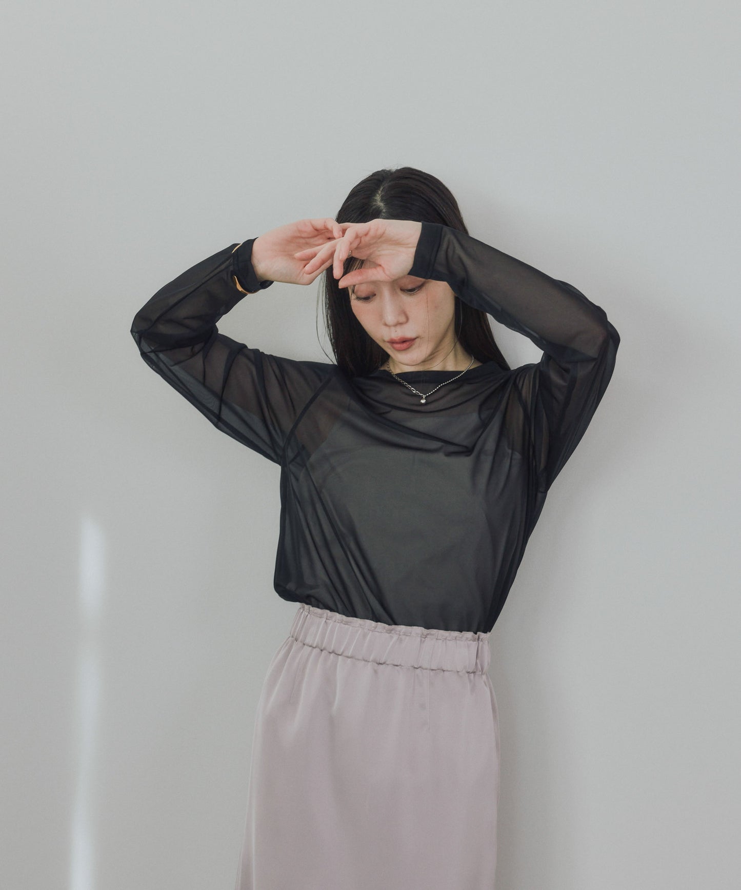 Pqran　シアーTシャツ