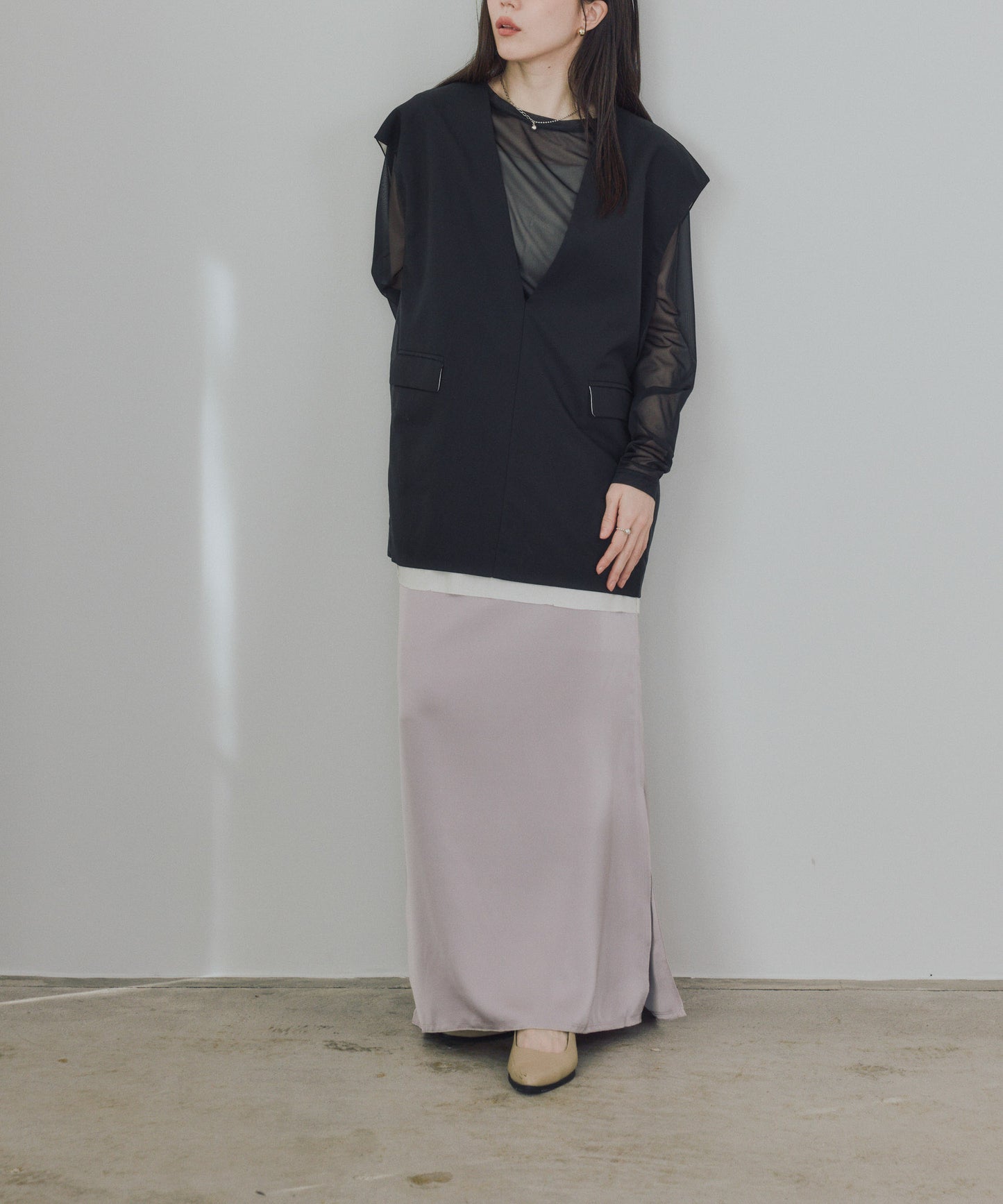 Pqran　シアーTシャツ