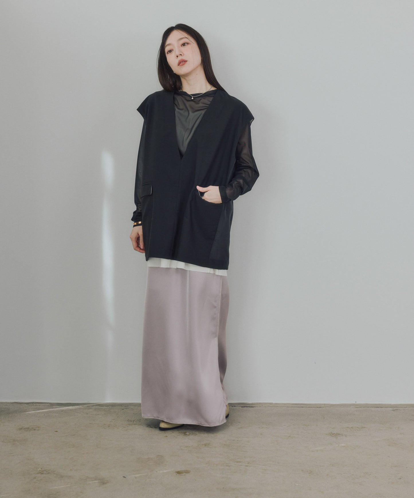 Pqran　シアーTシャツ