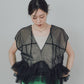 Pqran　シアーレイヤードフリルベスト