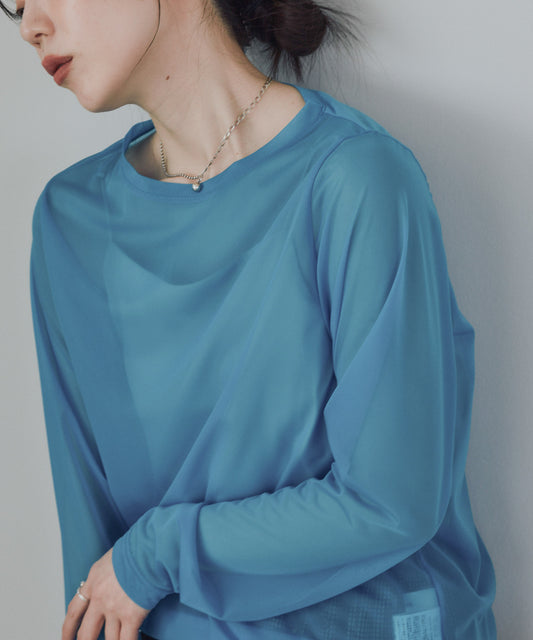 Pqran　シアーTシャツ