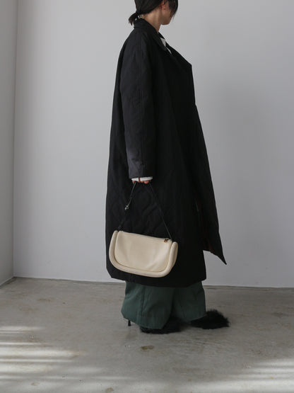 ストール付きキルティングコート