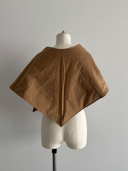 ストール付きキルティングコート