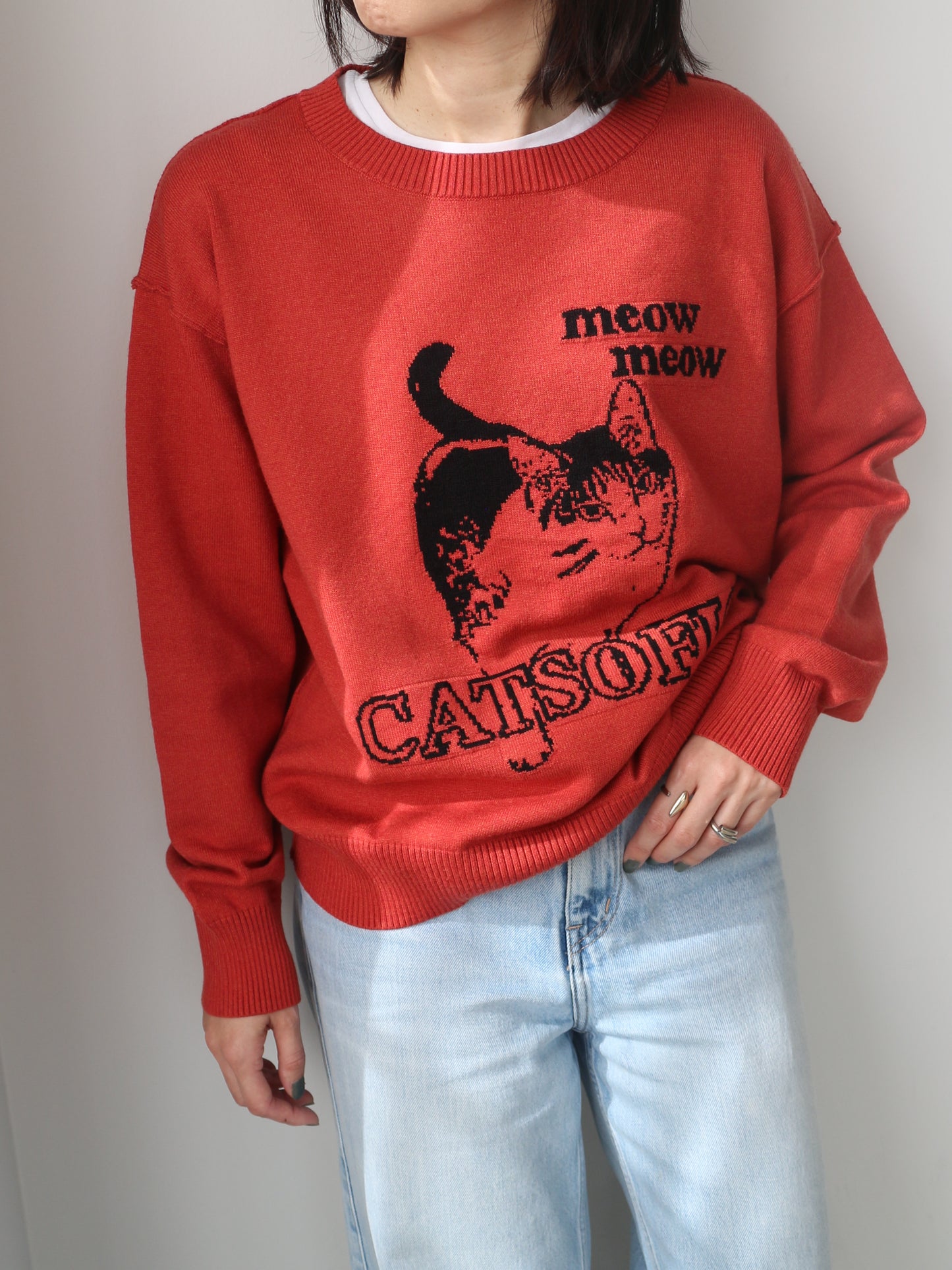 CATジャガードニット