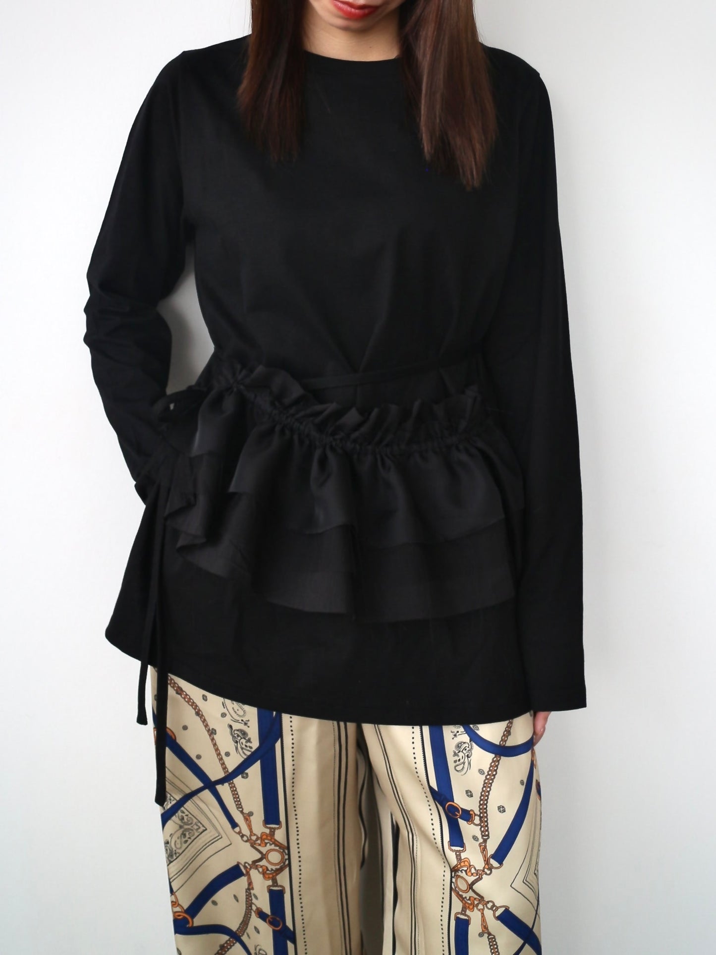 Pqran　【マルチWAY】2WAYフリルロンT