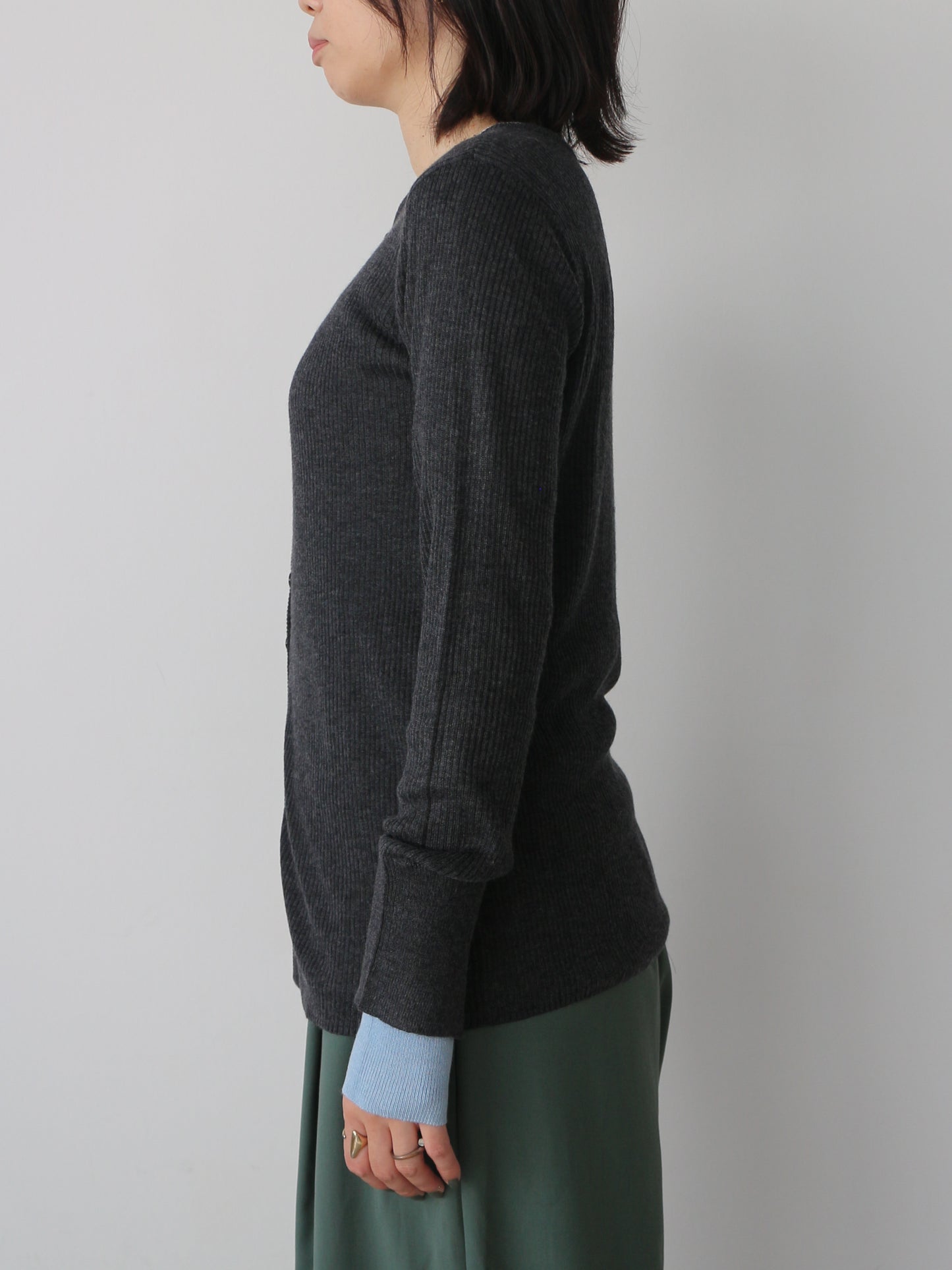 シアーリブカーディガン＆プルオーバーSET