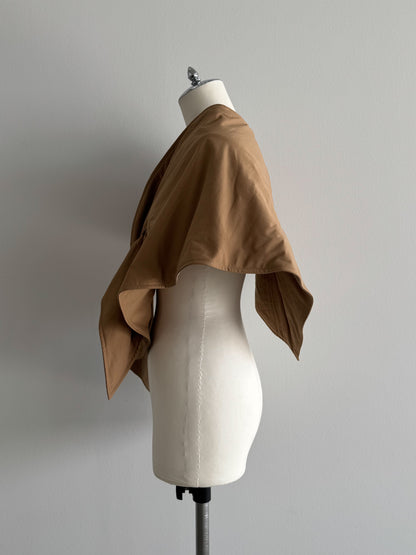 ストール付きキルティングコート